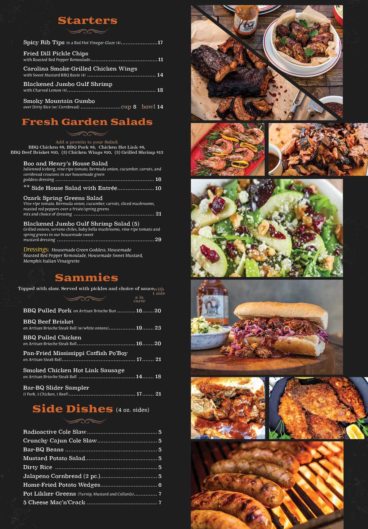 Menu – Boo and Henry's BBQ