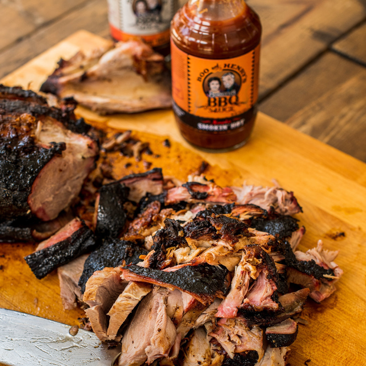 Smokin' Hot BBQ Sauce 4-Pack - Boo and Henry's BBQ ® Products & Restaurant