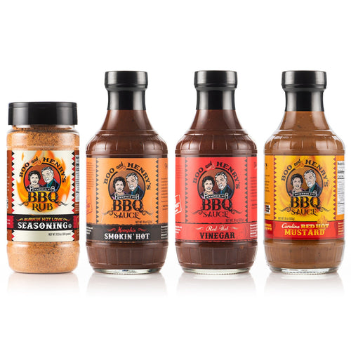 BBQ HOT Variety 4-Pack - Boo and Henry's BBQ® Products & Restaurant