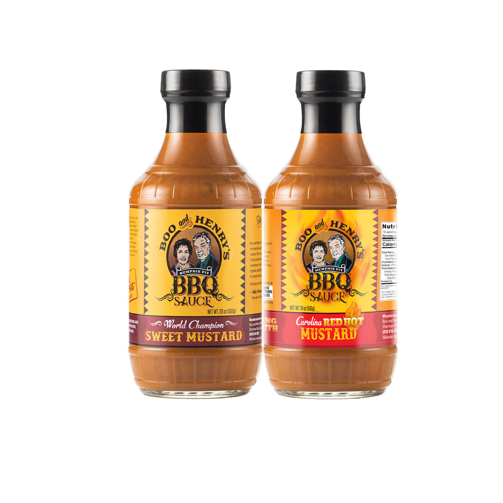 Mustard BBQ Sauce Variety 2-Pack - Boo and Henry's BBQ® Products & Restaurant