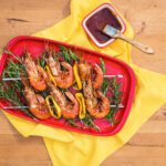 Boo and Henrys BBQ Grilled Red hot Tiger Prawns Recipe