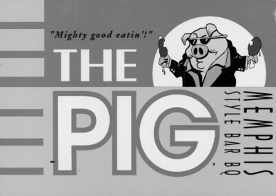 The Pig Memphis Style Bar BQ postcard