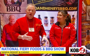 KOB 4 New Mexico Interview and Cooking Demo with Daly Thompson III - live from the Fiery Foods & BBQ Expo