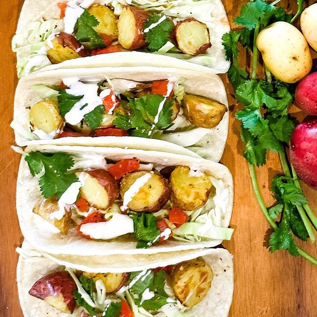 Roasted Potato Tacos by culinaryadventureswithmj