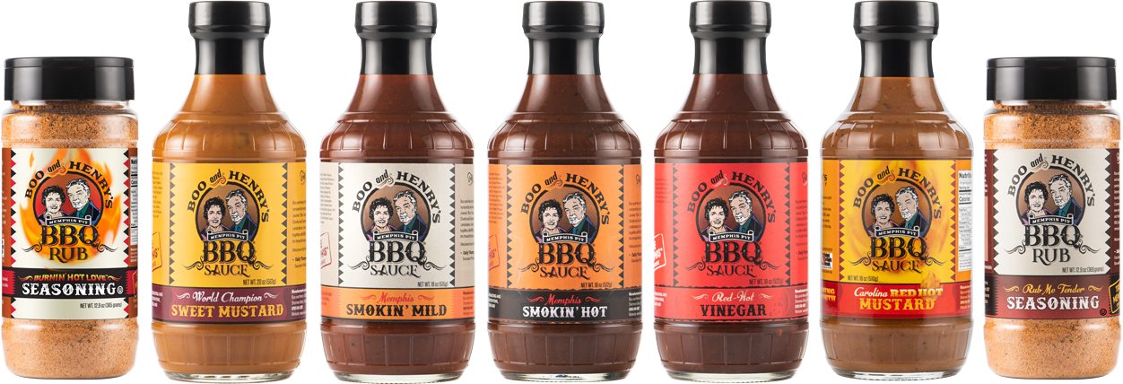 Boo and Henry's BBQ 7 Sauces and Seasonings