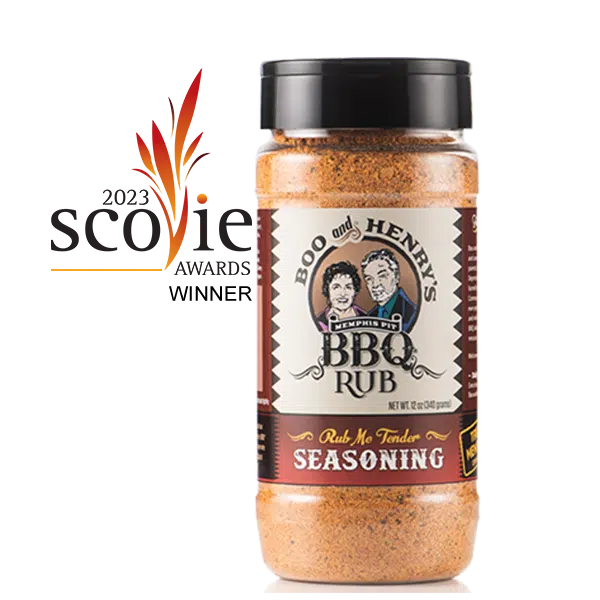 Boo and Henry's BBQ Rub Me Tender BBQ Seasoning Scovie Award Winner