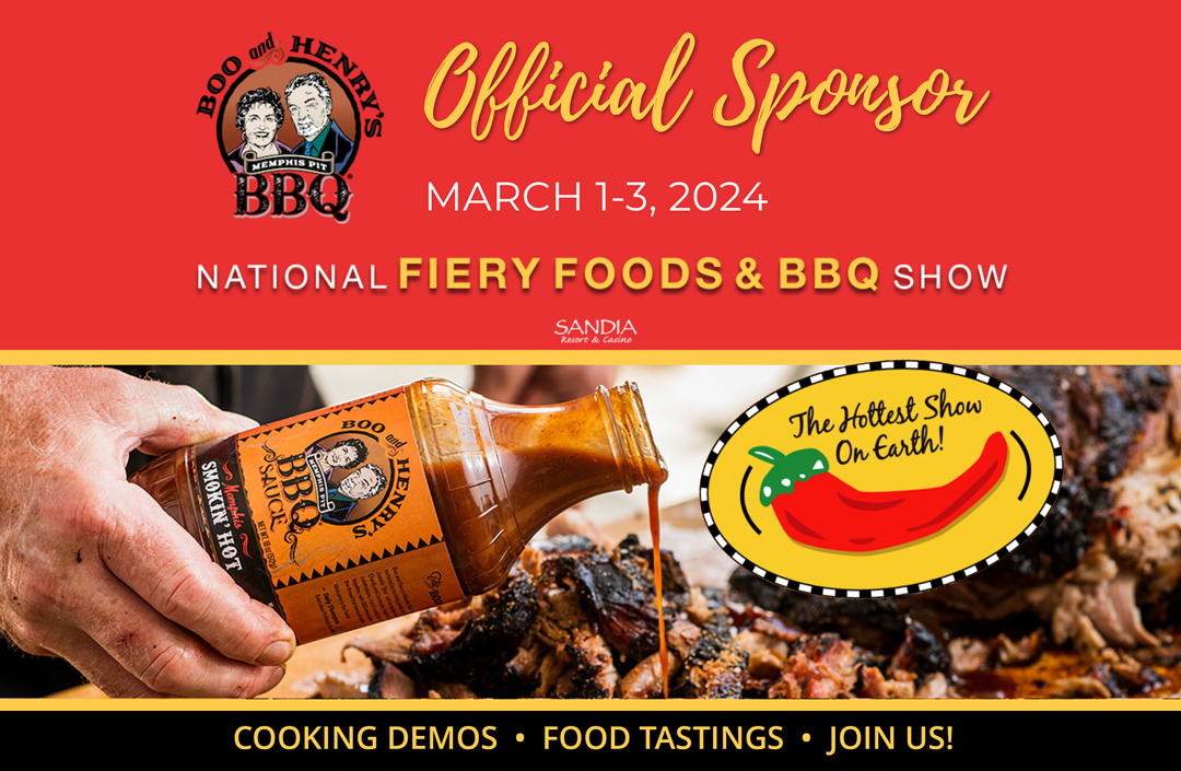 Boo and Henry's BBQ is proud to be an official sponsor of the Fiery Foods and BBQ Expo. Get your tickets now!